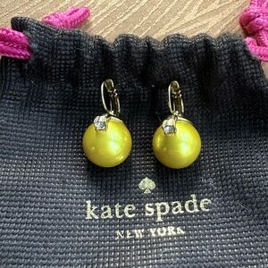Vintage Kate Spade yellow pearl earrings